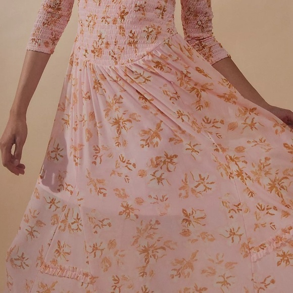 Free People It's Fate Midi Dress in Powder Pink Size Small NWT New - Picture 10 of 16